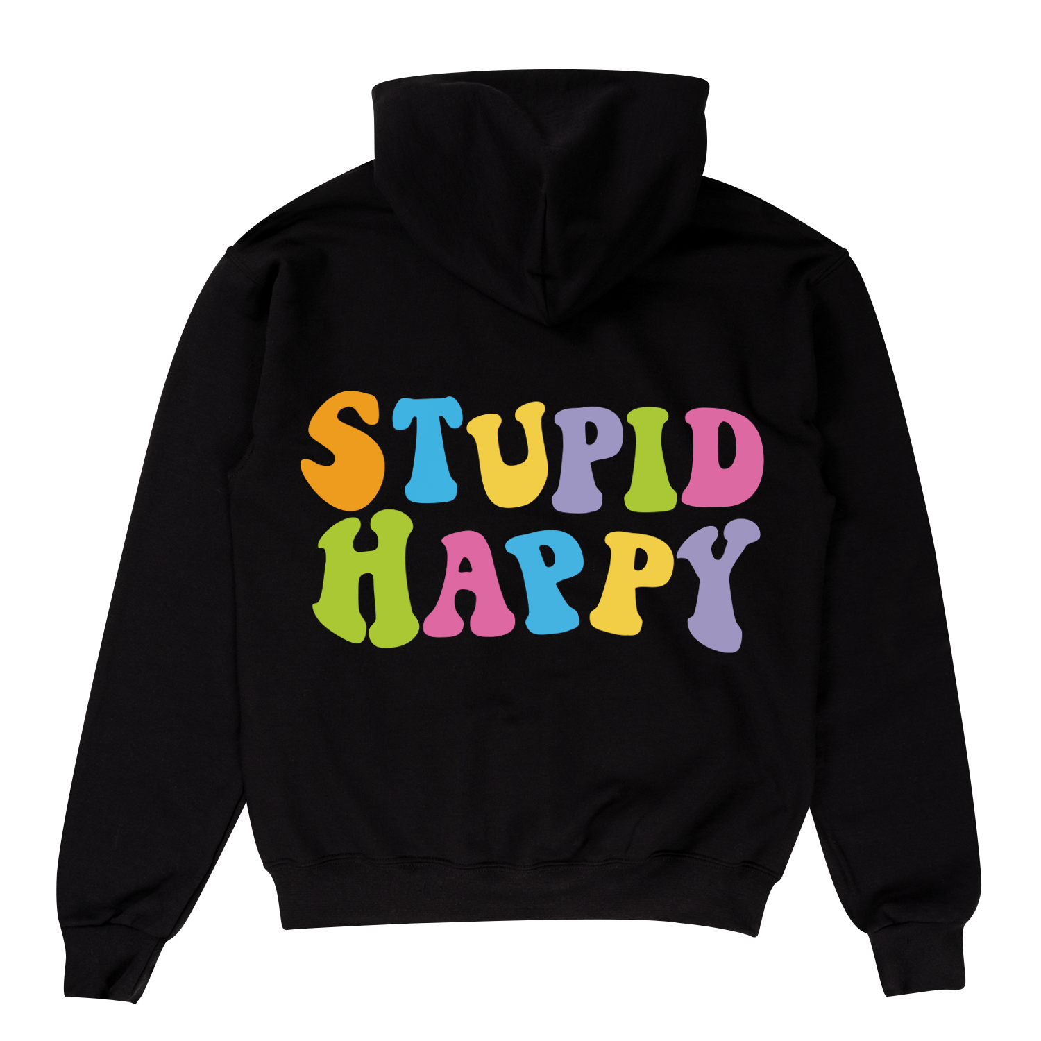 Stupid Happy Hoodie - Black– Hangover Hoodies