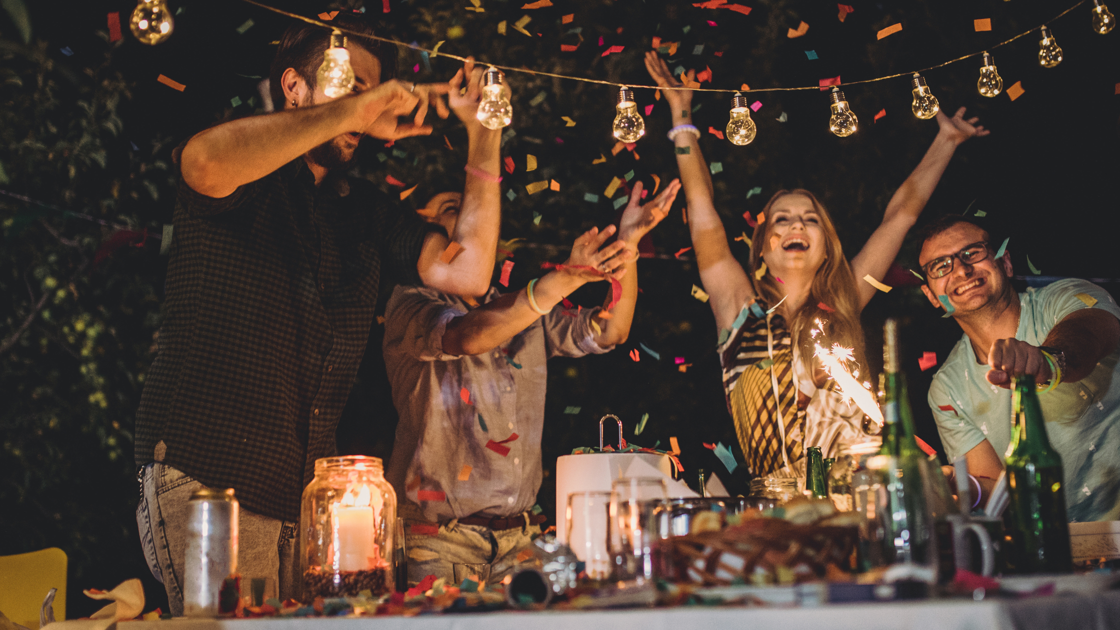 People celebrating the fall season and drinking wine