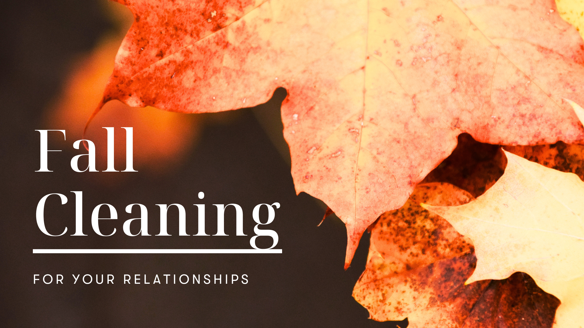 Fall Cleaning, For your relationships, black background with leaves