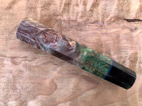 Custom Japanese Knife Handle - Dyed box eldar and ebony