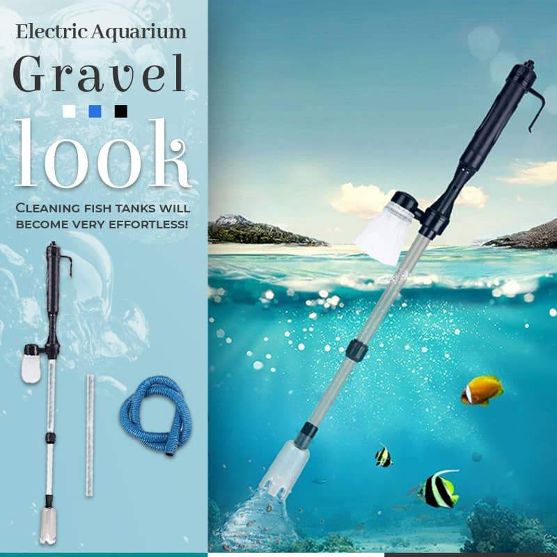 fish aquarium accessories Electric Aquarium Gravel Cleaner Powerful Suction Aquarium Syphon Operated Fish Tank Sand Washer Vacuum Water Filter Pump sponge filter air pump