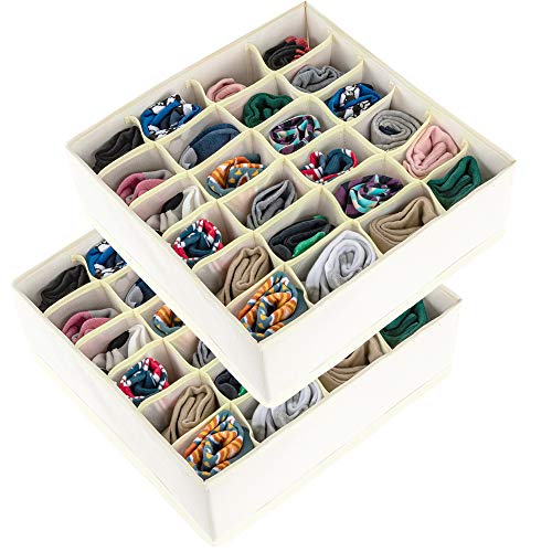 DIMJ Drawer Organizer, Underwear Drawer Organizer Divider, Set of 4 Fabric  Drawer Organizer, Dresser Drawer Dividers for Baby Clothes, Socks, Belt