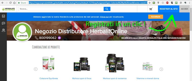 Goherbalife Giovanni Rusconi Registrati in un clic!