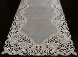 Organza Embroidered Lace Placemat Dining Table Runner White Wedding Bridal Party