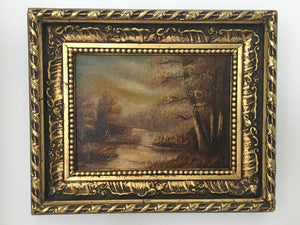 Gold Framed Oil on Canvas