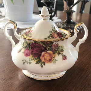 Covered Sugar Bowl, Old Country Roses