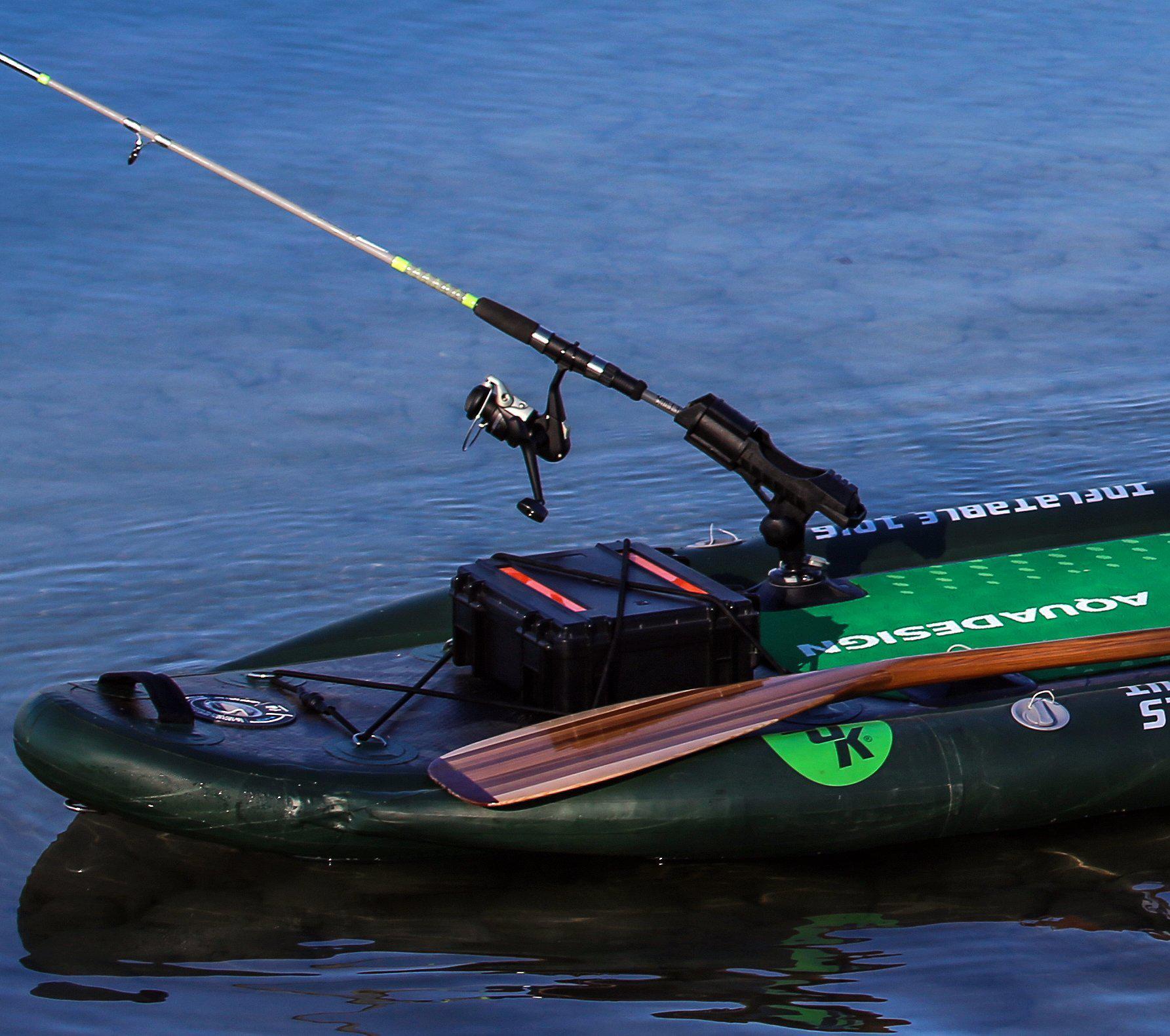 Support Canne à Pêche Aquadesign Porte Canne Simple à coller Bateau Kayak  Sup Paddle