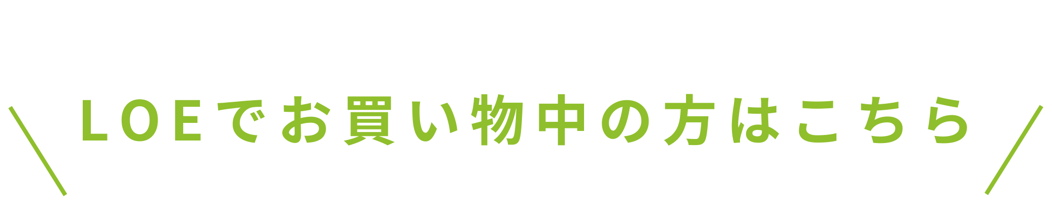 LOEでお買い物中の方はこちら