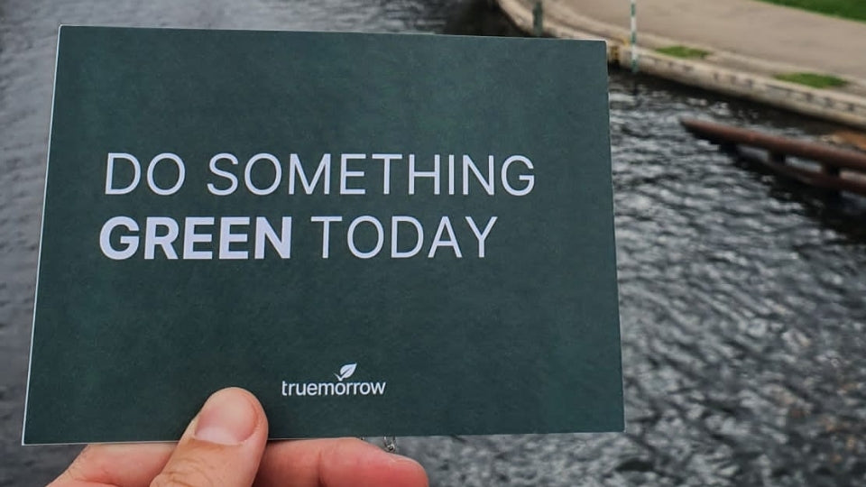"Do something green today" postcard