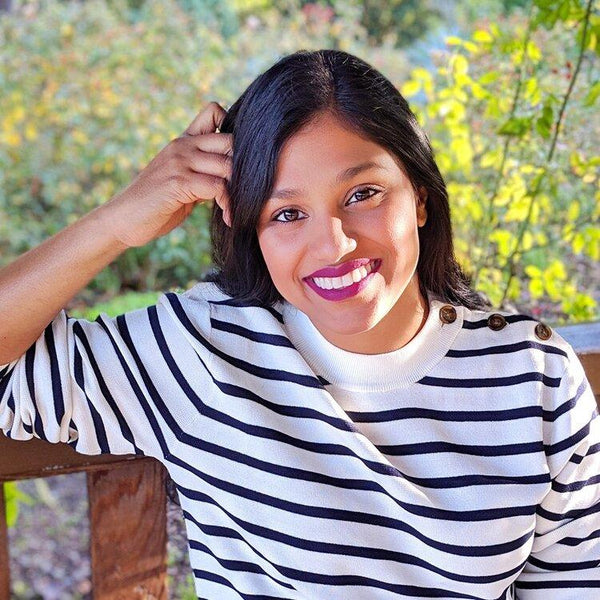 image of Hetal Vasavada in a striped shirt