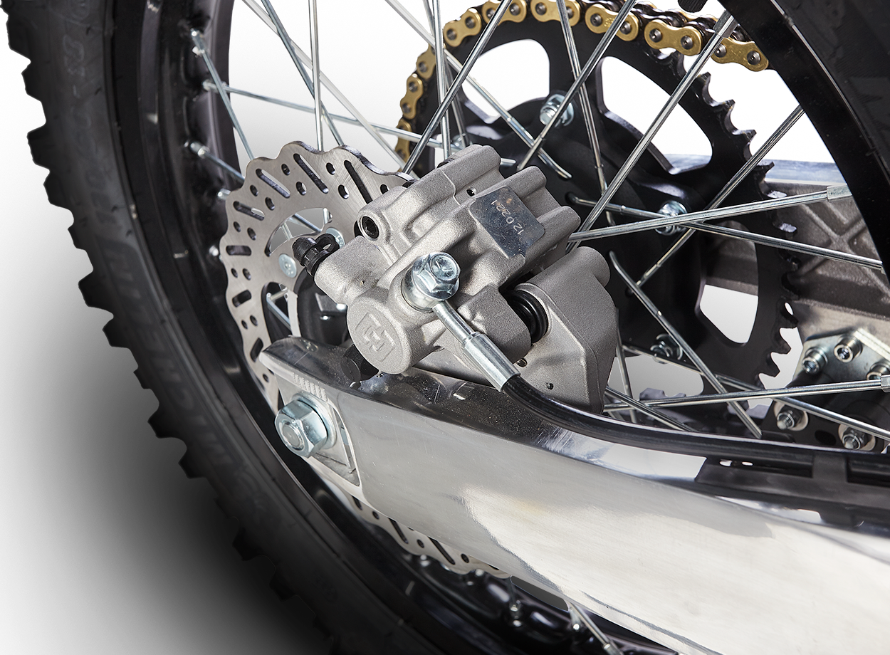 AJP SPR 125 Enduro rear wheel detail