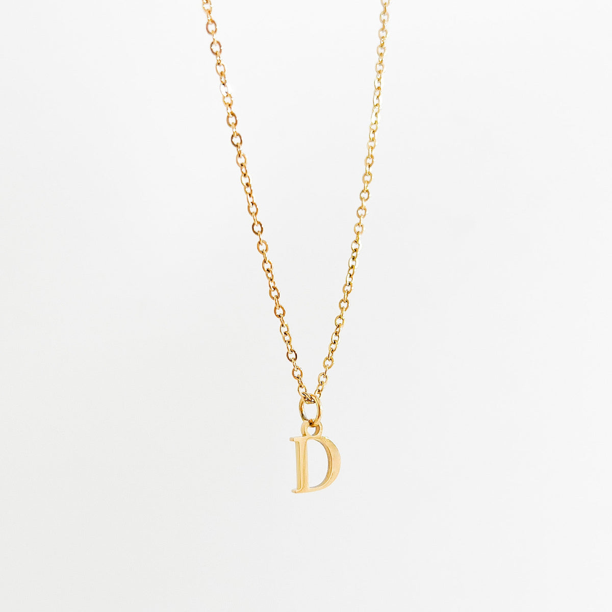 Perfectly Dainty Initial Necklace in Gold