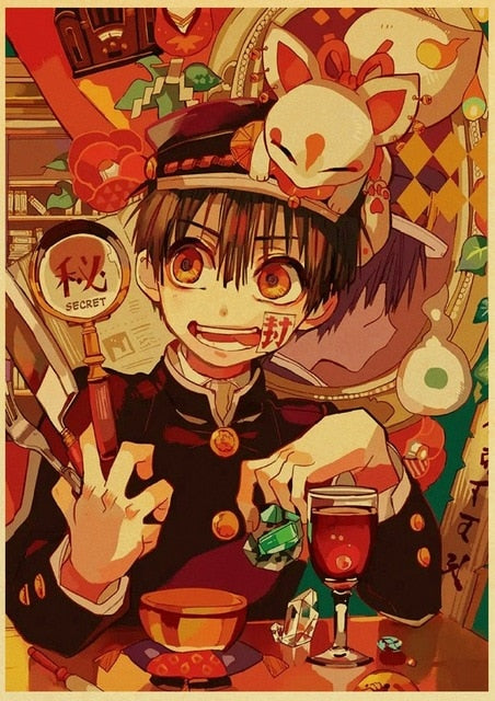 jibaku shounen hanako kun anime manga hd print retro poster wall stick poso art gallery