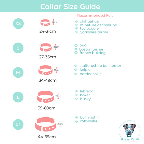 Collar Size Guide for Sublimation Collars