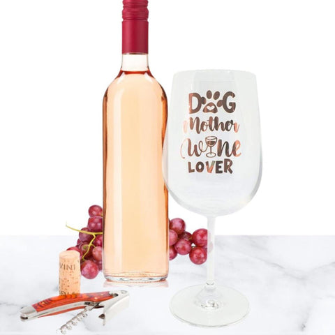 dog mum wine glass