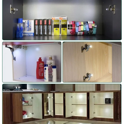 5-10Pcs LED Inner Hinge+Under Cabinet+Wardrobe+Cupboard Lamp With Battery™-Choice Paradise