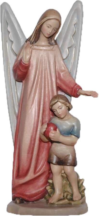 Schutzengel mit Junge Natur-Leo Moroder-Devotionalien,Engel,Figuren