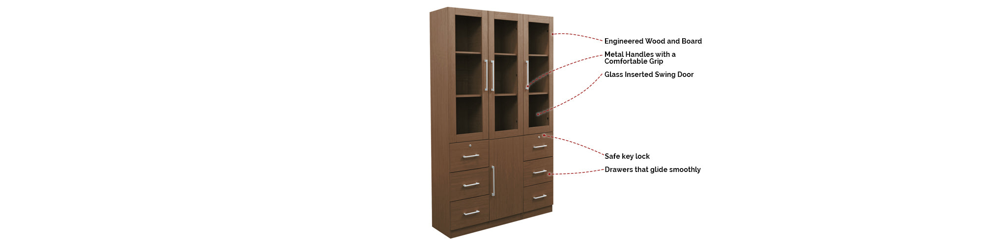 Darra Series 6 Display Cabinet With Glass Doors