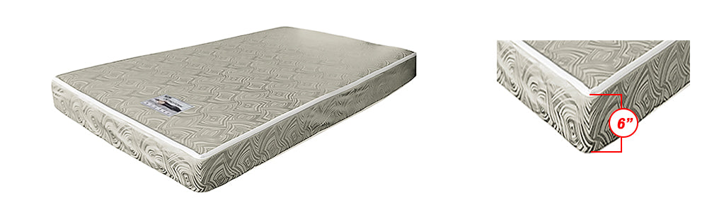 Ortho Foam HD Foam 6" Mattress Grey In Queen Size