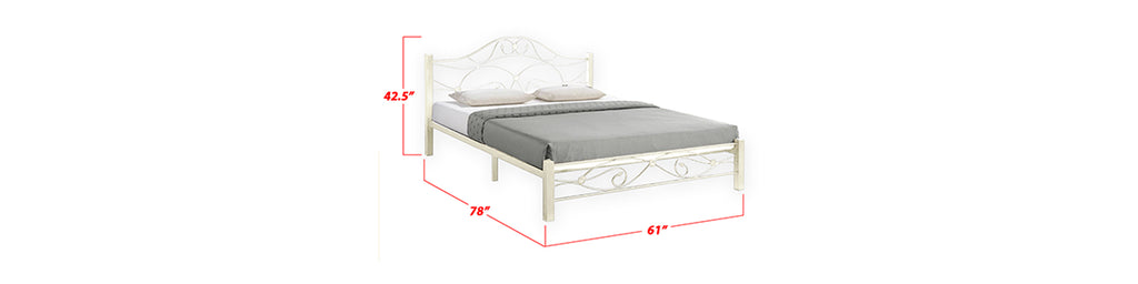 Eldeah Queen Size Metal Bed Frame with Optional 6" Mattress Add On