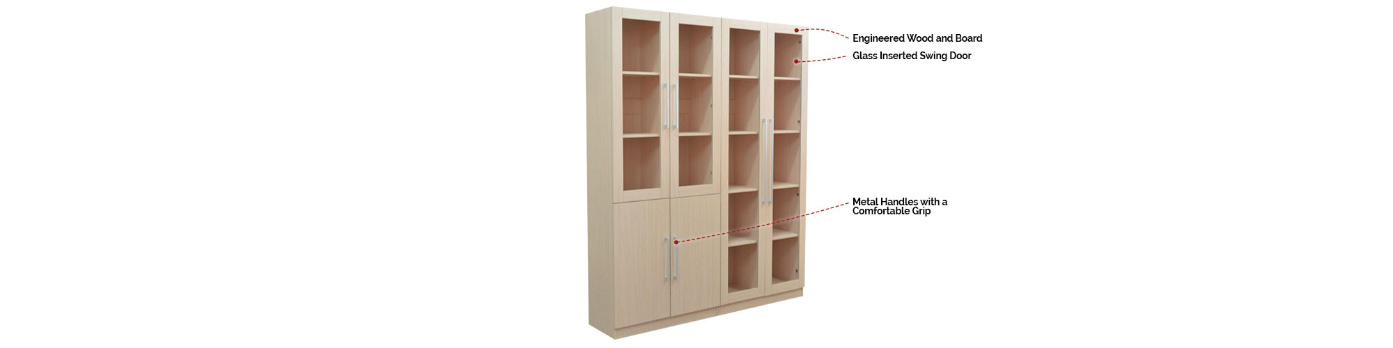 Darra Series 4 Display Cabinet With Glass Doors