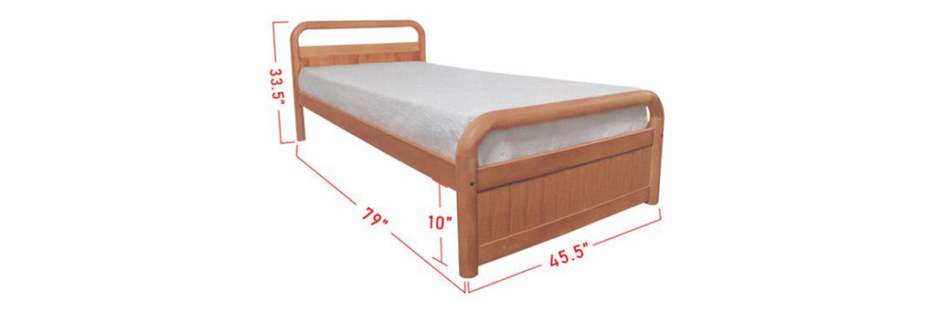 Alfie Wooden Bed Frame Cherry In Super Single Size