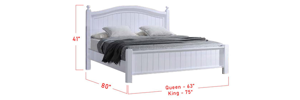 Ari Series 2 Korean Style Wooden Bed Frame White In Queen And King Size