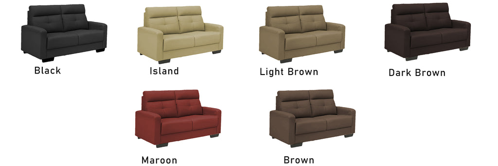 Aubrie 2/3 Seater Half Genuine Cowhide Leather Sofa in 6 Colours