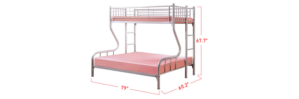 Aurora Series 8 Metal Bunk Bed Frame In Queen and Single Size