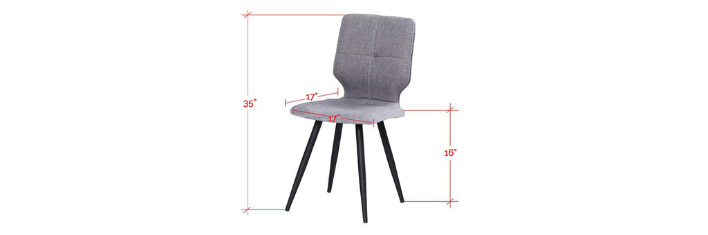 Baxter Faux Leather Dining Chair In Grey