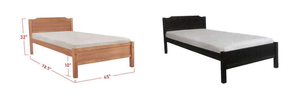 Bowie Wooden Bed Frame Cherry, And Walnut In Super Single Size