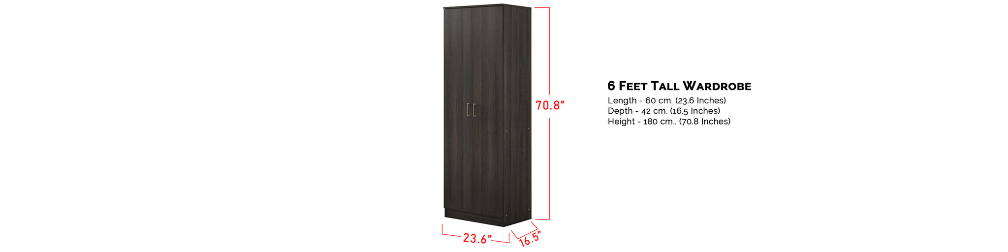 Britain 2 Door Wardrobe In Wenge