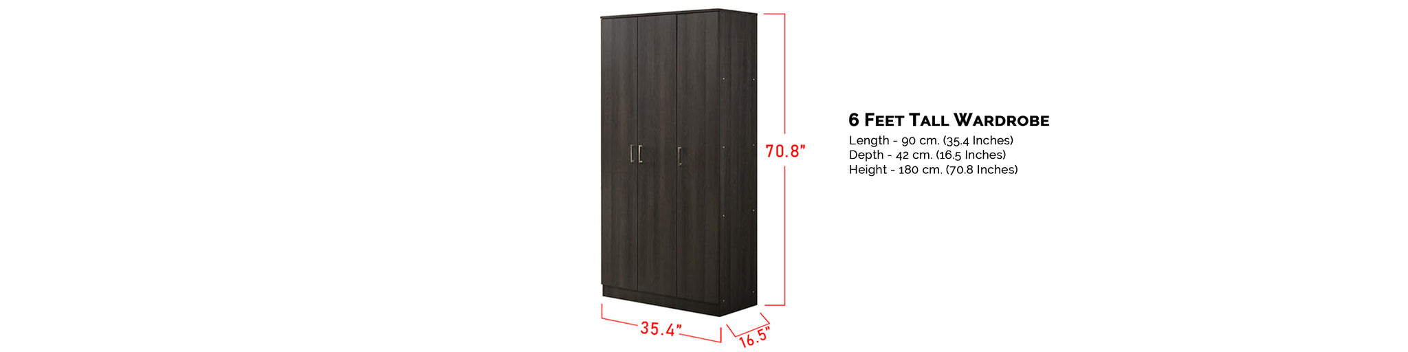 Britain 3 Door Wardrobe In Wenge