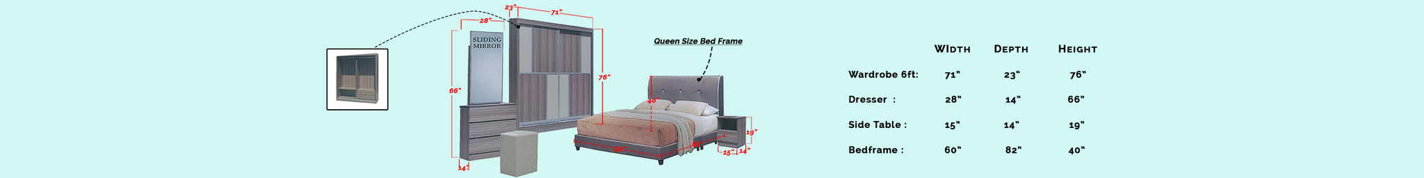 Busan Bedroom Set