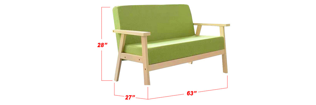 Desmond 3 Seater Fabric Sofa In Green and Purple
