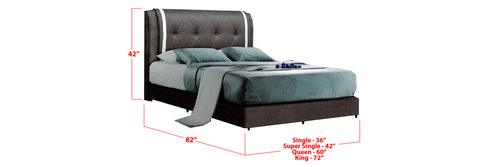 Ember Faux Leather Bed Frame Grey White In Single, Super Single, Queen, and King SizeDarby Faux Leather Bed Frame Brown White In Single, Super Single, Queen, and King Size