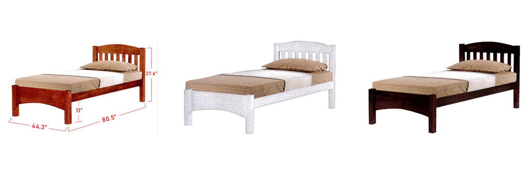 Ezra Wooden Bed Frame Cherry In Super Single Size