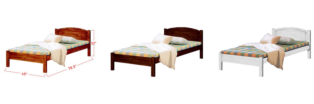 Finn Wooden Bed Frame Cherry In Super Single Size