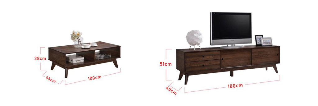 Furnituremart Axel Smart Series Matching Coffee Table and TV Stand