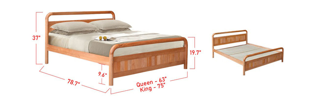 Furnituremart Gila Wood Platform Bed Frame