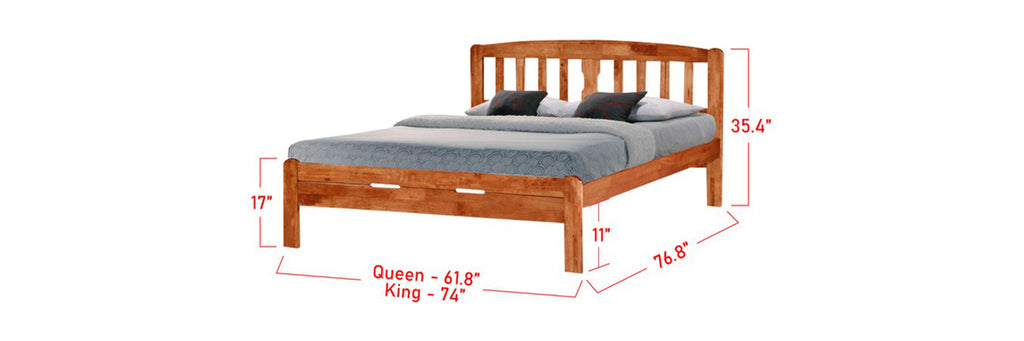 Furnituremart Gilly Wood Platform Bed Frame