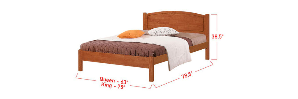Gio Wooden Bed Frame Natural In Queen and King Size