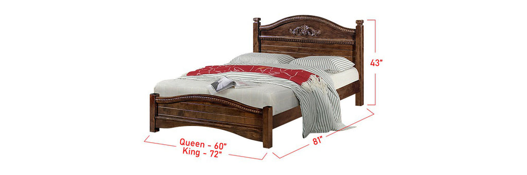 Giorgio Wooden Bed Frame Brown In Queen and King Size