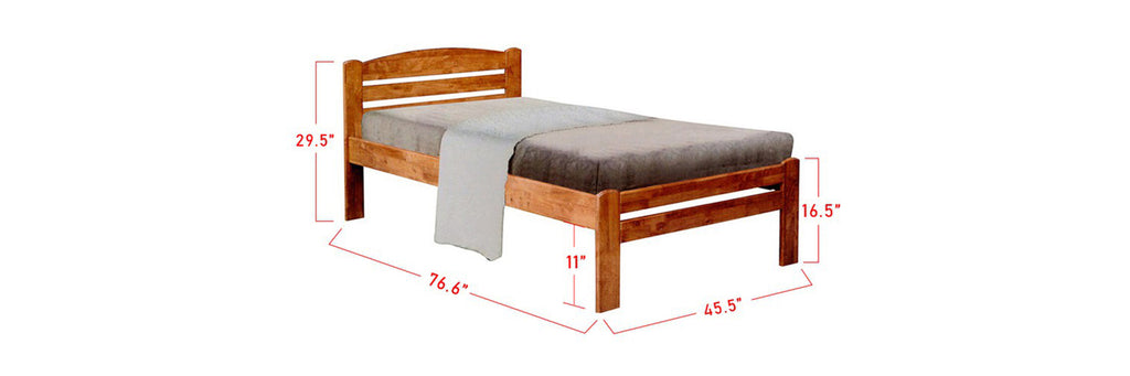Jean Wooden Bed Frame Cherry In Super Single Size