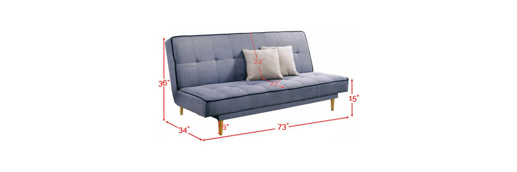 Jihan Leather Sofa bed dimensions