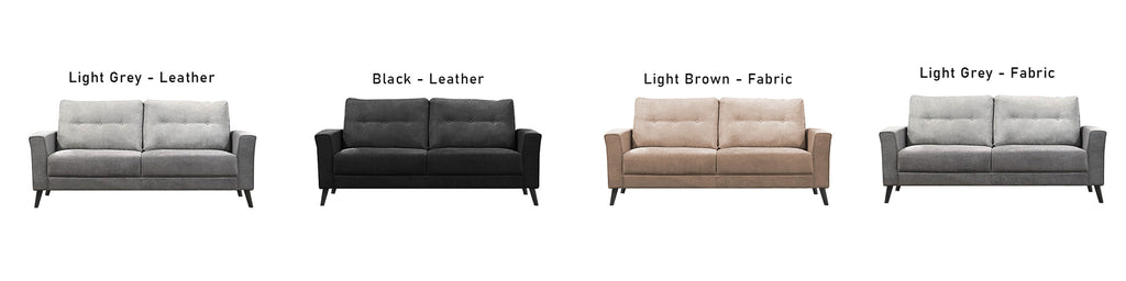 Lucielle 1/2/3 Seater Faux Leather Sofa With Ottoman In 4 Colours