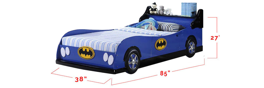 Marc Series Batman Children Car Bed Blue In Single Size