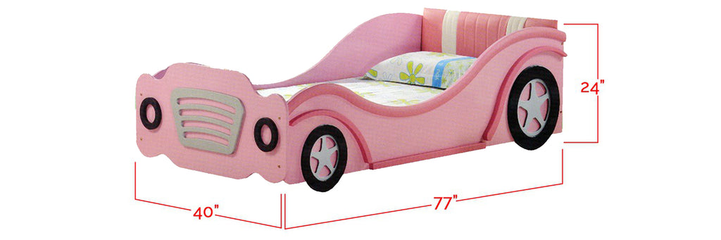 Marc Series Children Car Bed Pink In Single Size