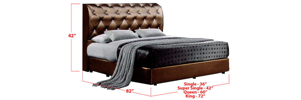 Neema Faux Leather Bed Frame Black In Single, Super Single, Queen, and King Size