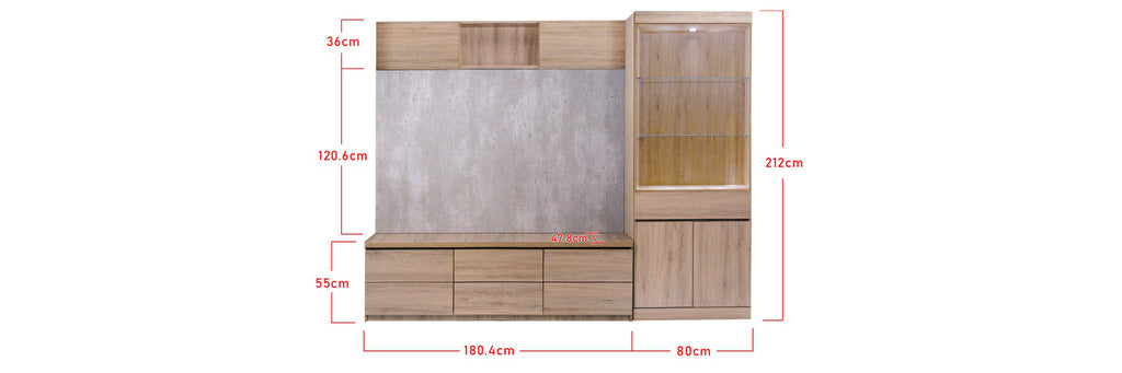 Nella Wall Mounted TV Console In Natural